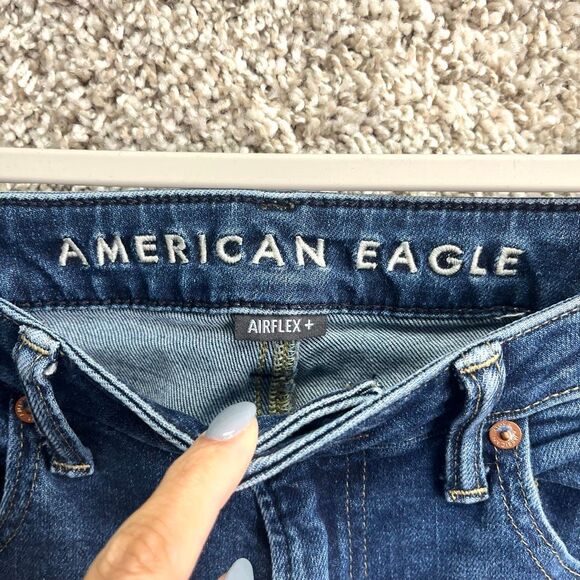 American Eagle Jeans Men’s 31x32 AirFlex+ Slim Straight Blue Denim - Picture 4 of 8